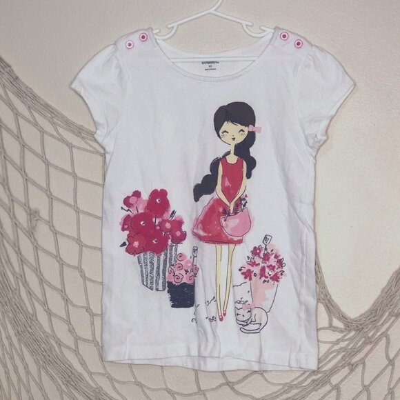 GYMBOREE Girl's Kitty In Pink 2016 Short Sleeve Tee 10 - Picture 1 of 9